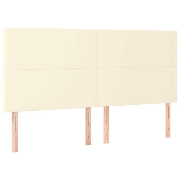 Maison Exclusive - Hovedgærde Creme 200x5x118/128 cm Simililæder Grädde