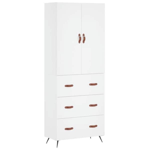 Maison Exclusive - Buffé hög Vit 69,5x34x180 cm Ingenjörsträ Vit