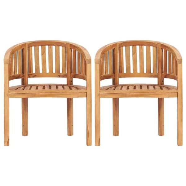 Maison Exclusive - Havegruppe 4 stk i bananform Solid teaktræ