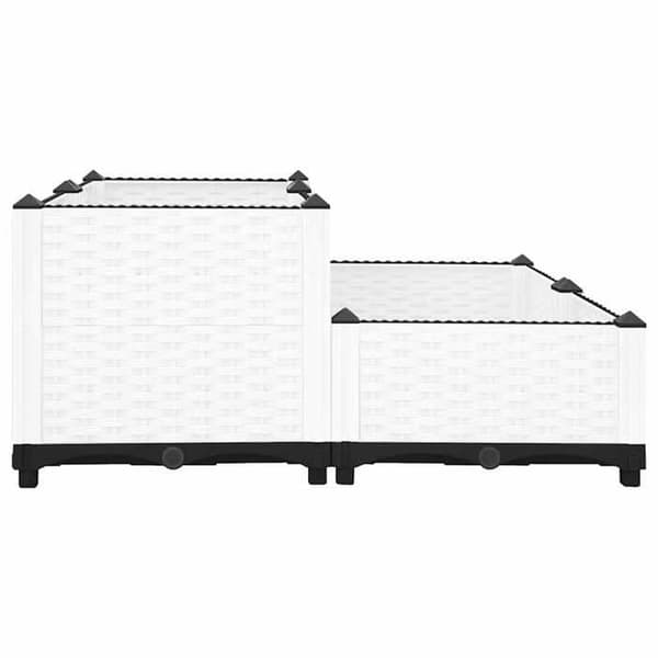 Maison Exclusive - Hævet seng 80x80x38 cm Polypropylen Vit