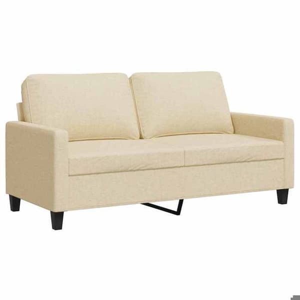 Maison Exclusive - Soffa 2-sits Creme 140 cm Tyg