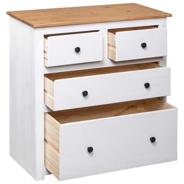 Maison Exclusive - Hvid Buffet 80x40x83 cm Pin Panama Vit