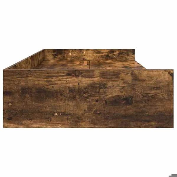 Maison Exclusive - Sängram Rökt ek 80 x 200 cm Ingenjörsträ