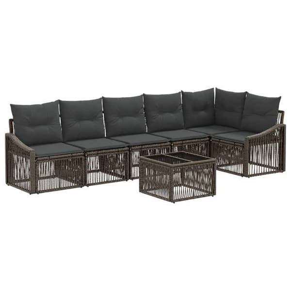 Maison Exclusive - 7 pc have-sofa sæt i grå polyrotin
