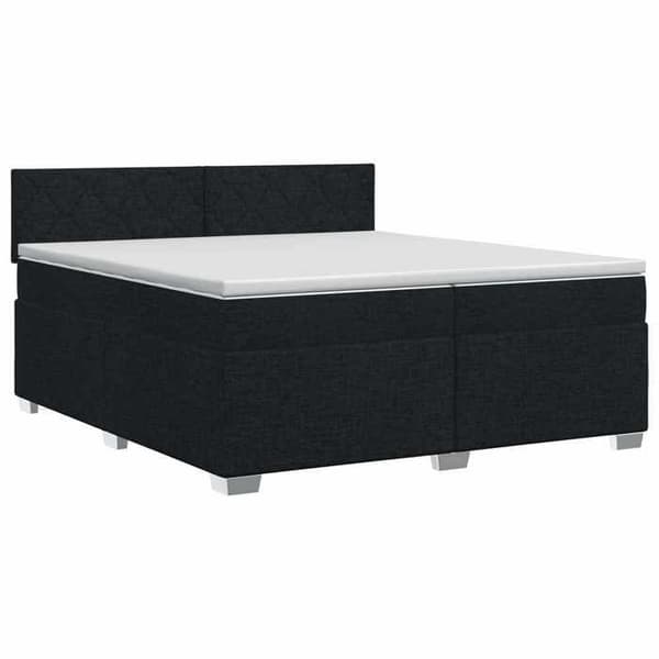 Maison Exclusive - Boxspring-sänky mustalla patjalla 200 x 200 cm Kangas
