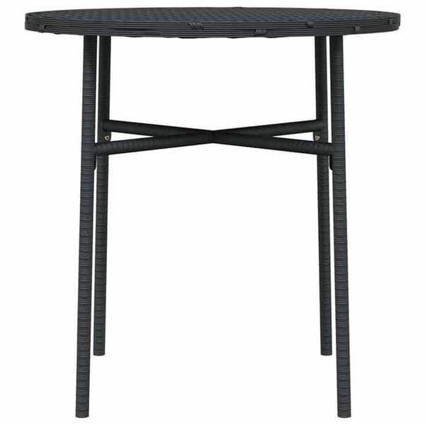 Maison Exclusive - Musta tee-pöytä 45 cm punottua hartsi