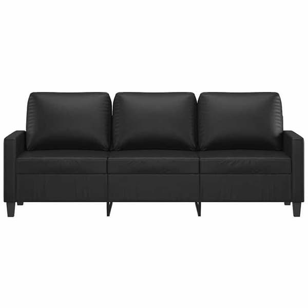 Maison Exclusive - 3-personers Sofa Sort 180 cm Syntetisk Læder