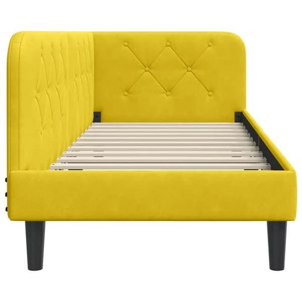 Maison Exclusive - Gul Vinkel Sengramme 80 x 200 cm Velour