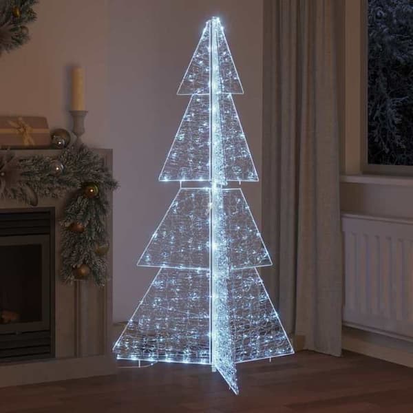 Maison Exclusive - Julgran 240 LED Kallvit 180 cm Akryl Vit kyla