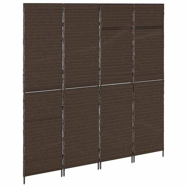 Maison Exclusive - Paravent Brun 195 x 180 cm polyrotin