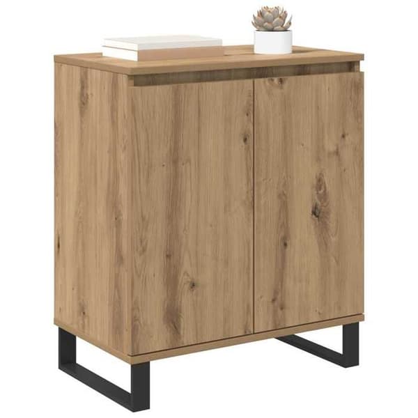 Buffet - EKSKLUSIVT HUS - 60 x 35 x 70 cm - Ingeniørtræ - Jernben - Ridsefast