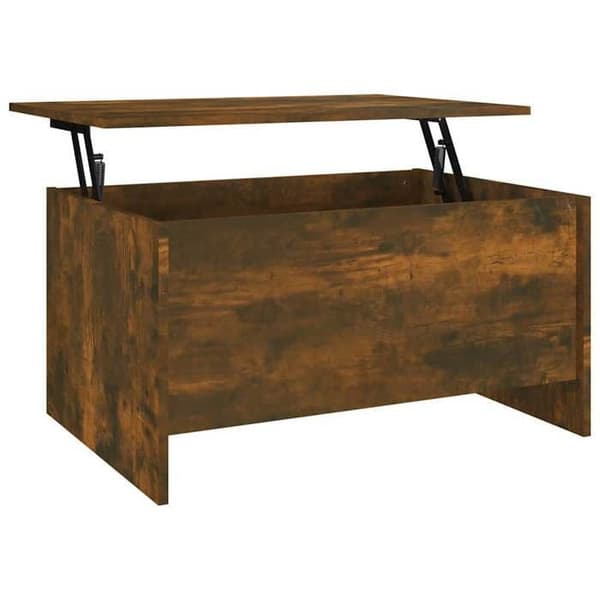 Maison Exclusive - Låg bord Ek rökig 80x55,5x41,5 cm Ingenjörsträ