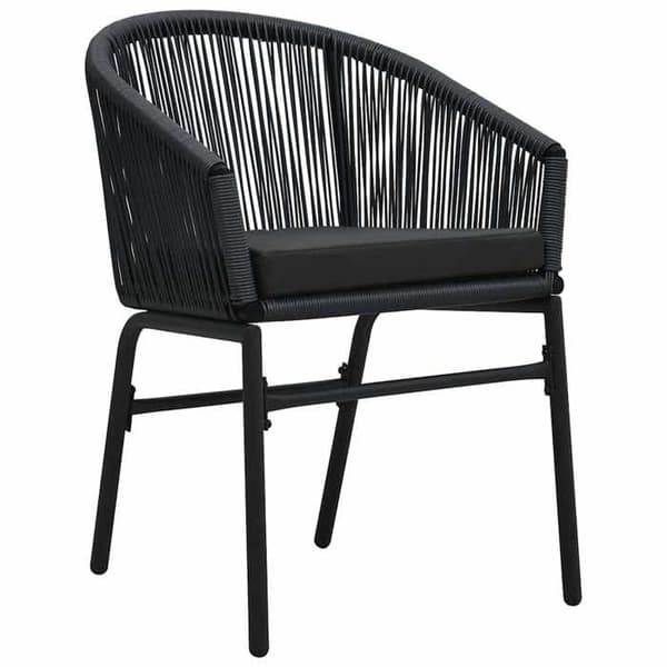 Maison Exclusive - Bistro sæt 3 dele med puder Rattan PE Sort