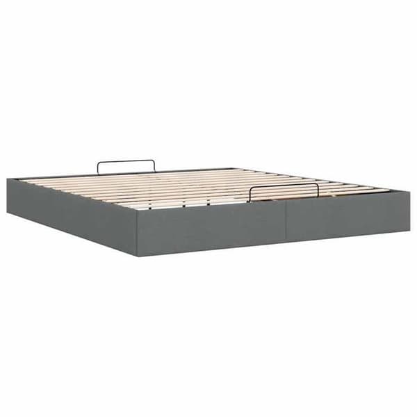 Sengestel ottoman - EKSKLUSIV HUS - 180x200 cm - Mørkegrå - Polyesterstof - Hydraulisk opbevaring Mörkgrå