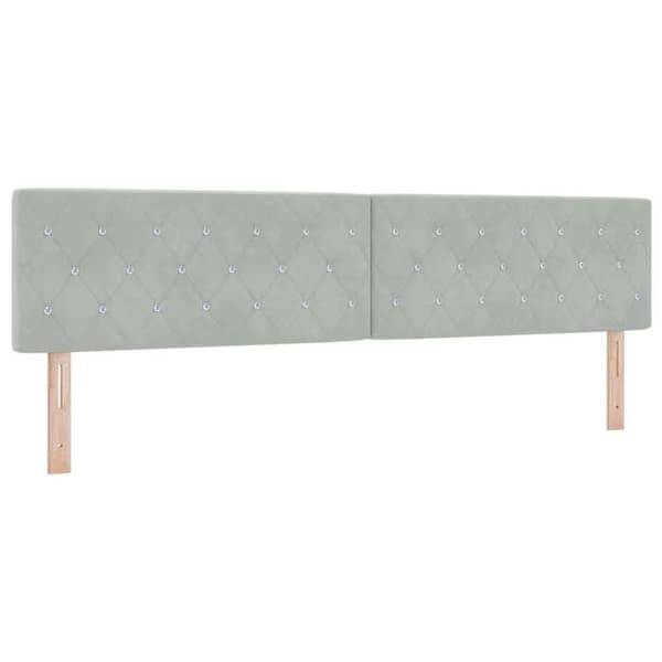 Maison Exclusive - Ljust grått sänggavel 200 cm Sammet
