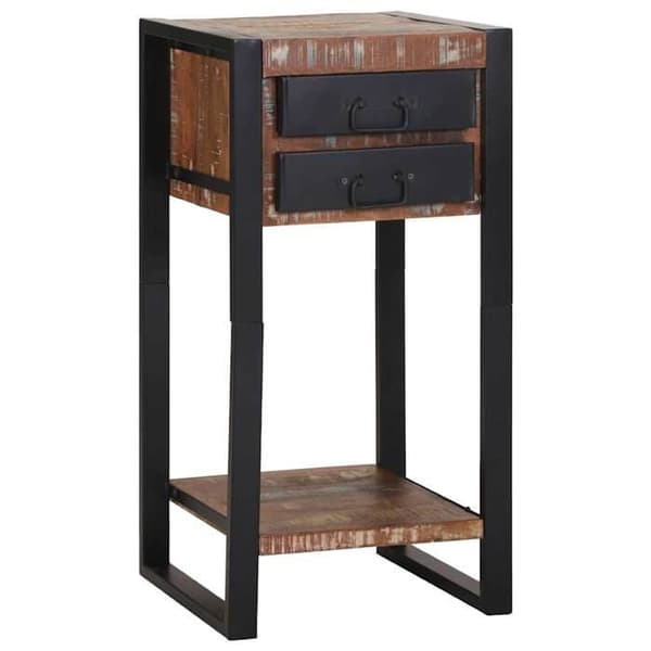 Maison Exclusive - Multifarvet Sidebord 40 x 40 x 80 cm Solid Genbrugstræ Flerfärgad