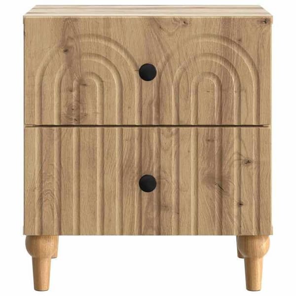 Natskab - EKSKLUSIV HUS - Håndlavet egetræsskuffe - 2 skuffer - Spånplader - 43 x 34,5 x 48 cm