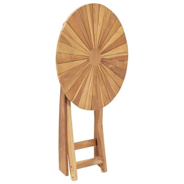 Maison Exclusive - Sammenklappeligt havebord Ø 60 cm Solid teaktræ