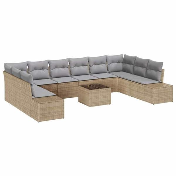 Maison Exclusive - 10-osainen puutarhakalustesarja 9-hengen