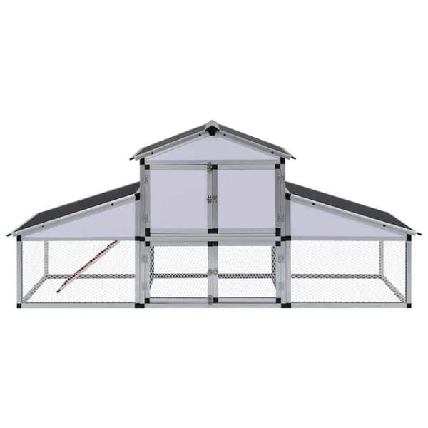 Maison Exclusive - Hønsehus med ramper og aluminium redekasse