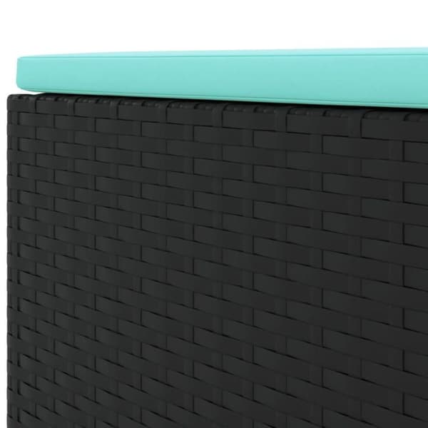 Maison Exclusive - Trädgårdsmöbler 5 delar med kuddar Svart Flätad resin
