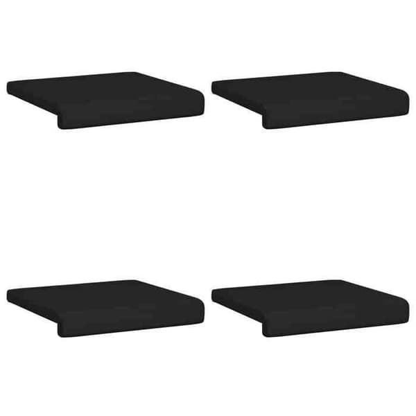 Maison Exclusive - Bænkpude 4 stk Kunstlæder Sort Dybde 35 cm