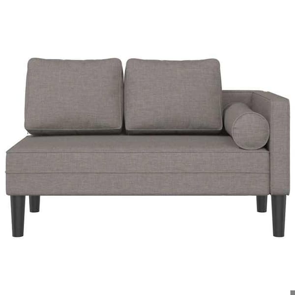 Maison Exclusive - Långfåtölj med taupe kuddar i tyg Mol