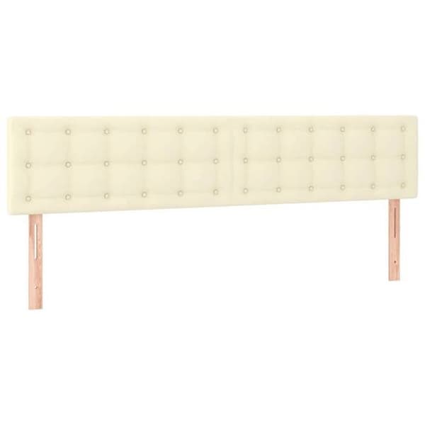 Maison Exclusive - Hovedgærder Creme 160x5x78/88 cm Simililæder