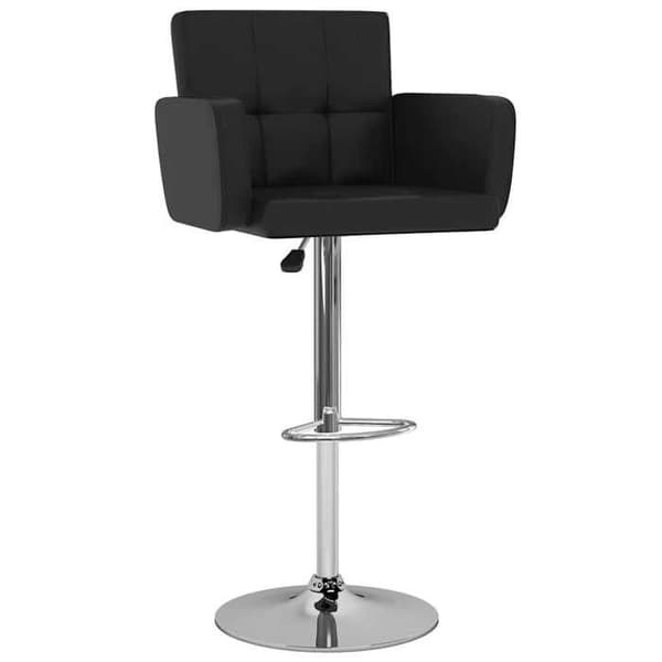 Maison Exclusive - Barstolar set om 2 svart konstläder