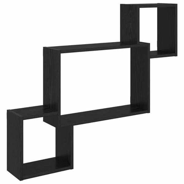 Maison Exclusive - Væghylde Montering væg Sort eg 91,5 x 15 x 76 cm