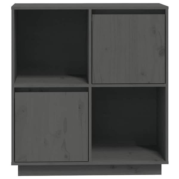 Maison Exclusive - Harmaa buffet 74x35x80 cm massiivipuusta