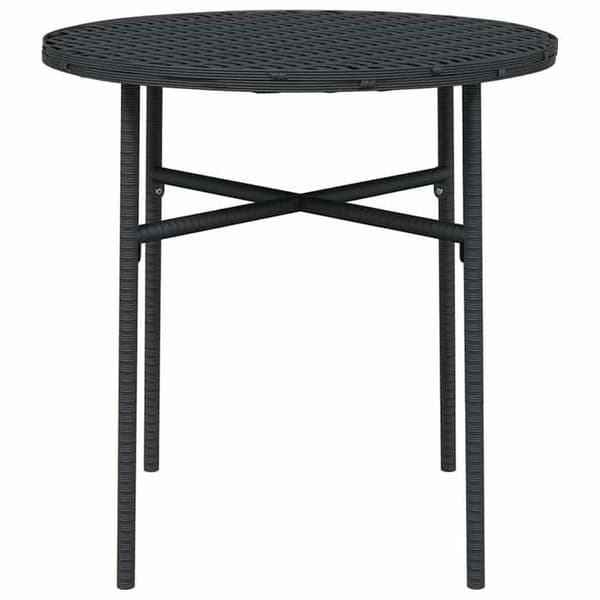 Maison Exclusive - Svart tebord 45 cm flätad resin