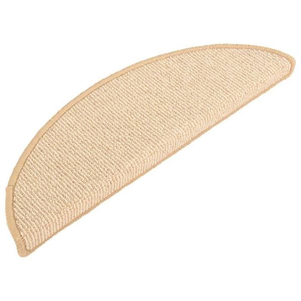 Maison Exclusive - Trappmatta 15 delar 56 x 17 x 3 cm Kräm Halvcirkelformad Grädde