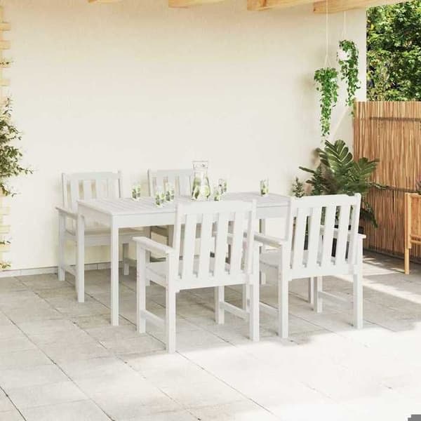 Maison Exclusive - Puutarhatuoli 4 kpl Valkoinen Polyeteeni