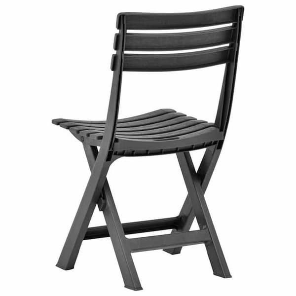 Maison Exclusive - Fällstolar, set om 2, i antracitplast