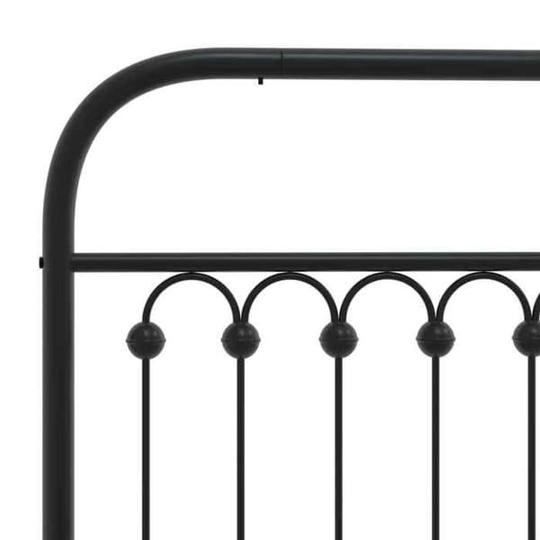 Hovedgærde - EKSKLUSIV HUS - 107 cm - Sort metal - Solid stålramme - Stabile metalben Svart