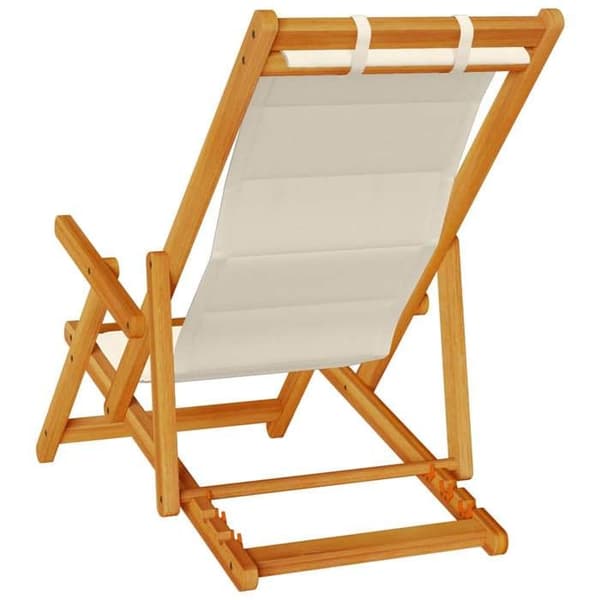 Havemøbel - EKSKLUSIV HUS - Strandstol - Massivt akacietræ - Recliner-mekanisme - Sammenklappelig (sæt 2) brun