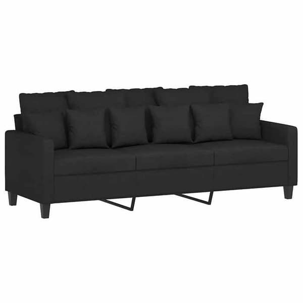 Maison Exclusive - Sæt af 2 sofaer med puder Sort Stof