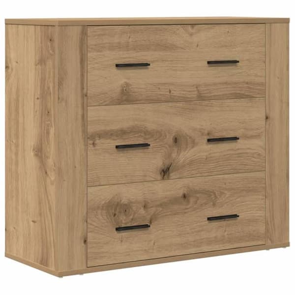 Maison Exclusive - Buffé i ek, hantverk 80x33x70 cm, ingenjörsträ.