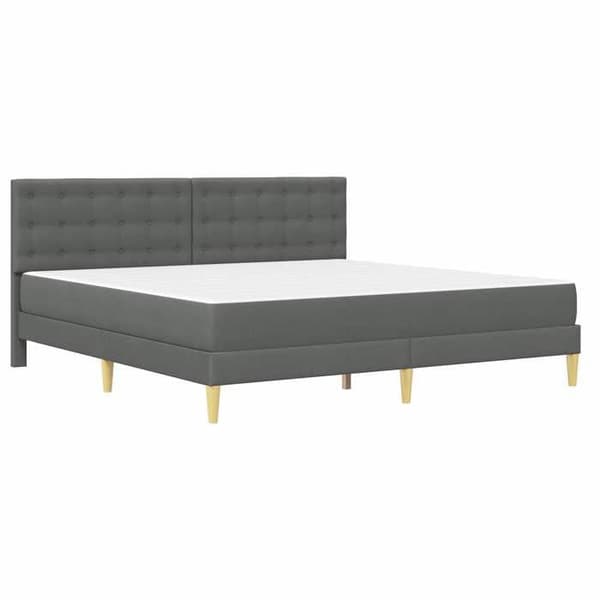 Maison Exclusive - Sängram med madrass Mörkgrå 180 x 200 cm Tyg Mörkgrå