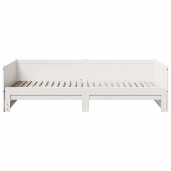 Maison Exclusive - Utdragssäng Dag Vit 180 x 200 cm Massivt trä Vit