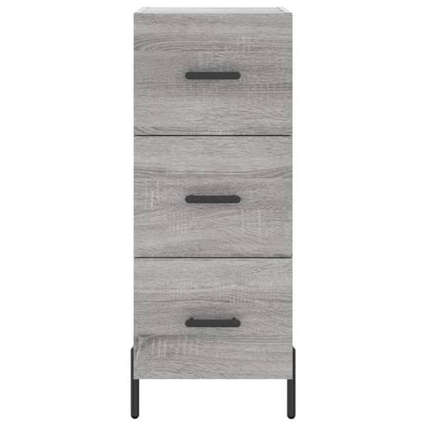 Maison Exclusive - Buffé hög Sonoma grå 34,5x34x180 cm Ingenjörsträ