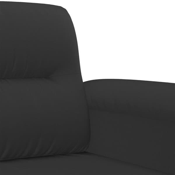 Maison Exclusive - 2 kpl sohvasetti tyynyillä Musta mikrokuitukangas