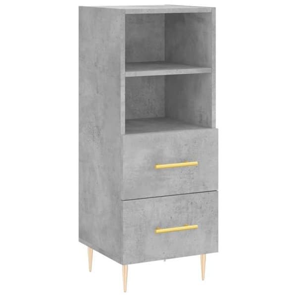 Maison Exclusive - Buffet Grå beton 34,5x34x90 cm Ingeniørtræ