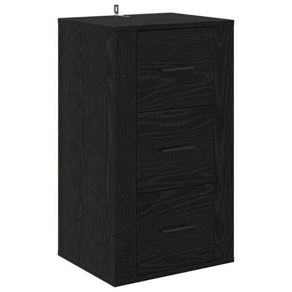 Maison Exclusive - Buffet Sort egetræ 40 x 33 x 70 cm Ingeniørtræ svart ek