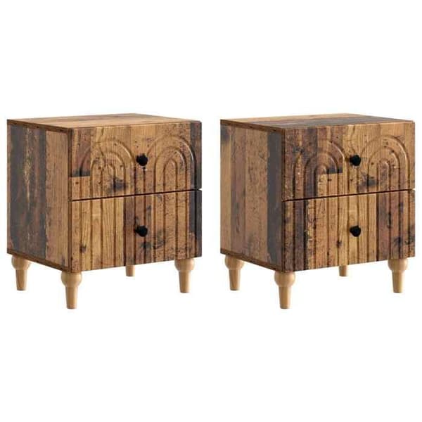 Maison Exclusive - Sängbord 2 st Antik trä 43 x 34,5 x 48 cm
