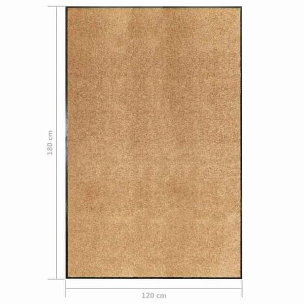 Maison Exclusive - Vaskbar dørmåtte Creme 120x180 cm Grädde
