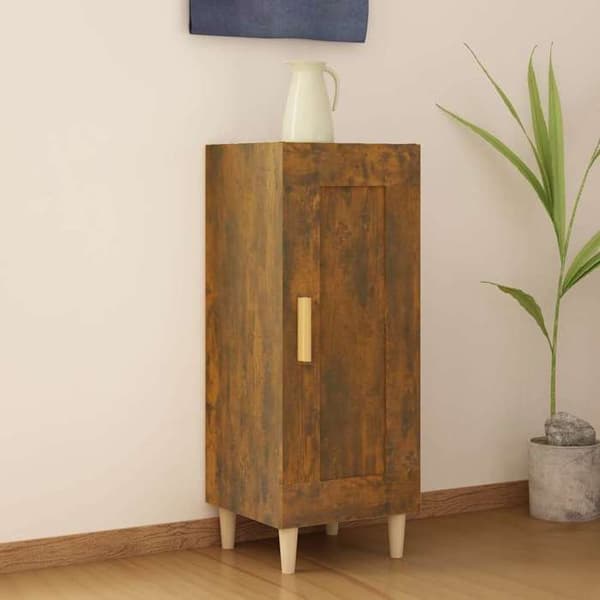 Maison Exclusive - Buffet Røget Eg 34,5x34x90 cm Ingeniørtræ