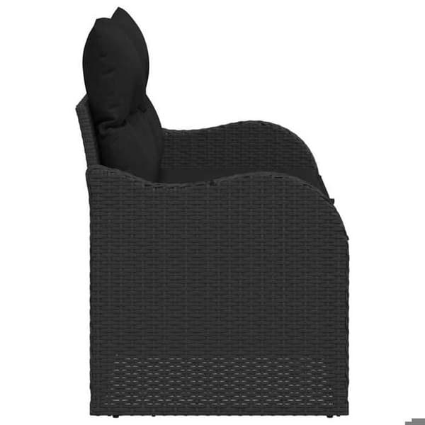 Havemøbel - EKSKLUSIV HUS - 121x62x69 cm - Sort - Poly rattan - 2 pladser Svart