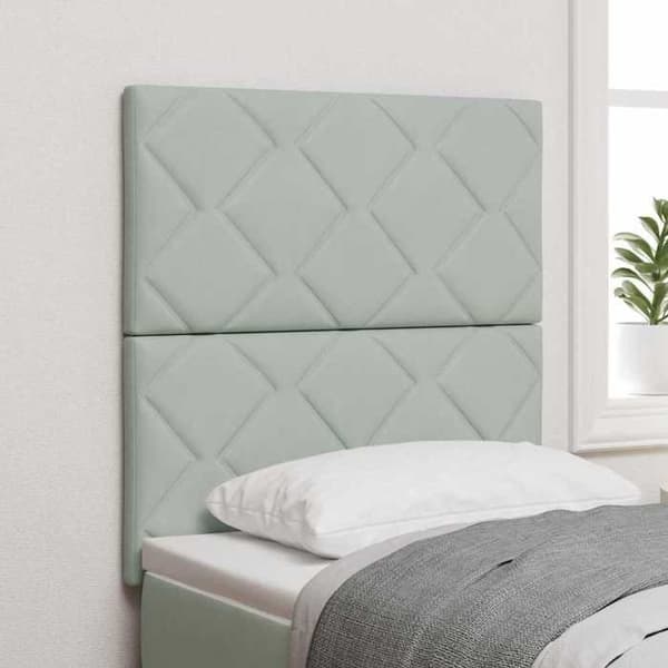 Maison Exclusive - LED Hovedgærde Lys Grå 80 cm Velour